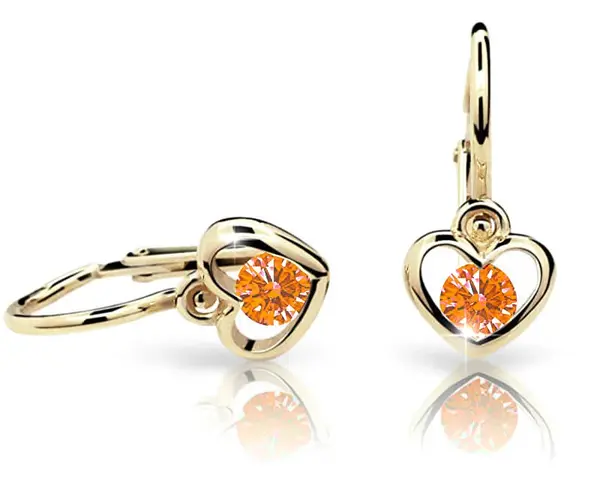 Cutie Jewellery Detské náušnice zo žltého zlata C1943-10-X-1 oranžová