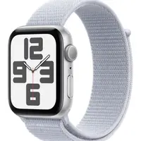 APPLE Watch SE GPS 44mm Silver Aluminium Case with Blue Cloud Sport Loop