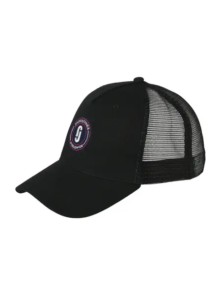 JACK & JONES Čiapka 'JACDEFT'  čierna / biela
