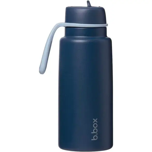 B.BOX MIDNIGHT 1 L Nerezová termofľaša so slamkou, tmavo modrá, veľkosť 1 L