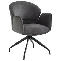 MID.YOU ŽIDLE S PODRUČKAMI, železo, tkaná látka, černá