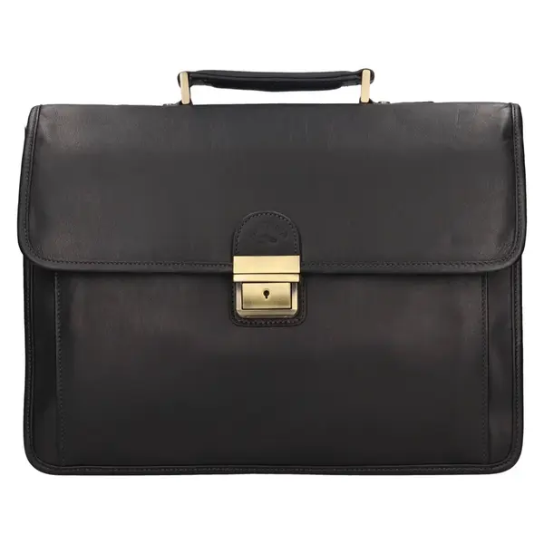 Kožená pánská aktovka Katana Celestin - černá