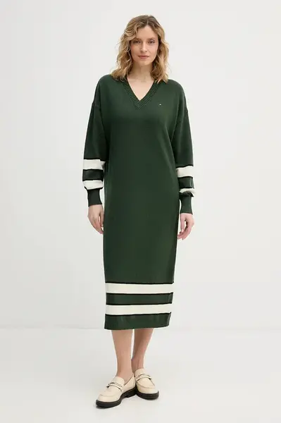 Šaty s přídavkem kašmíru Tommy Hilfiger