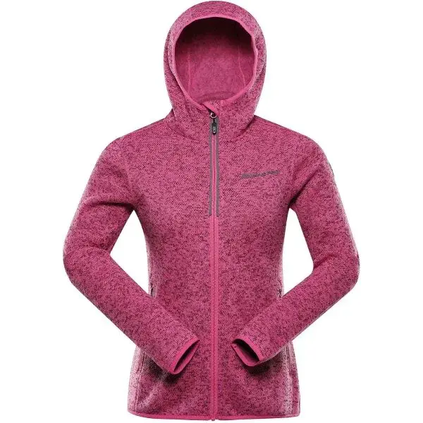 ALPINE PRO ZEGA 2 Dámský hřejivý svetr na zip, růžová, velikost