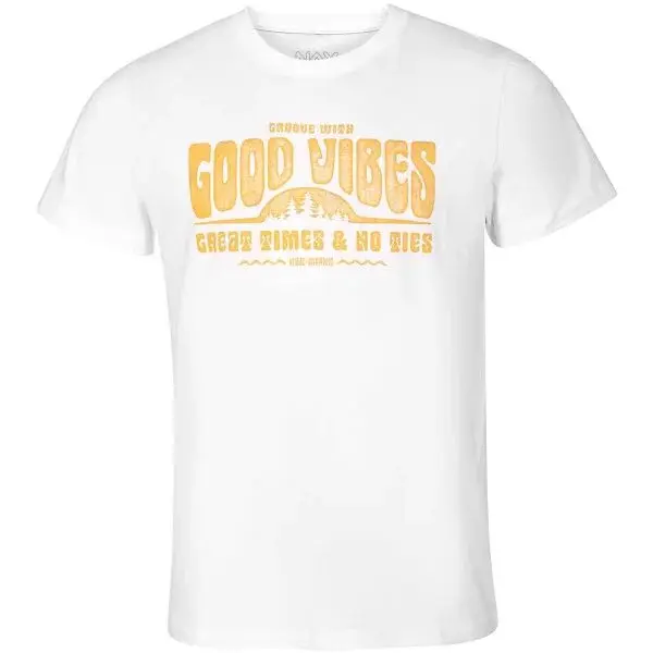 NAX OKAM Pánské bavlněné triko, bílá, velikost