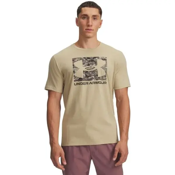 Under Armour ABC CAMO Pánské triko, béžová, velikost M