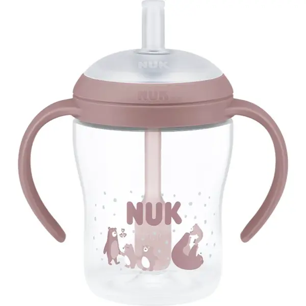 NUK Perfect Match Bear fľaša s rúrkou 8m+ 150 ml