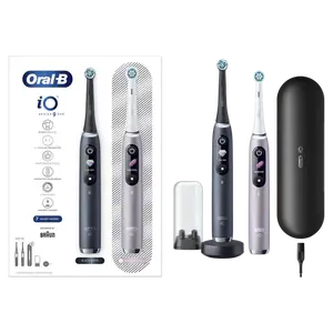 ORAL-B Elektrický zubní kartáček iO9 Series Duo Pack Black/Rose Extra Handle 2 ks
