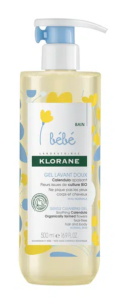 KLORANE Bébé Jemný mycí gel na tělo a vlasy 500 ml