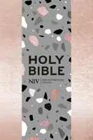 NIV Pocket Rose Gold Terrazzo Soft-tone Bible with Zip - New International Version