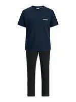 JACK & JONES Dlhé pyžamo 'JACEVEREST'  námornícka modrá / čierna / biela