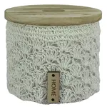 Okrúhly háčkovaný košík m.pr.21cm h18cm