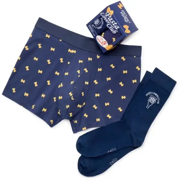 CELIO XMIBOPASTA Boxerky a ponožky v darčekovom balení, tmavo modrá, veľkosť