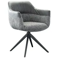 Novel ŽIDLE S PODRUČKAMI, železo, tkaná látka, mikrovlákno, šedá