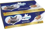 PreVital Mousse Adult výber konzerv krmiva pre mačky - hovädzie, kuracie, tuniakové, lososové 12 x 85 g