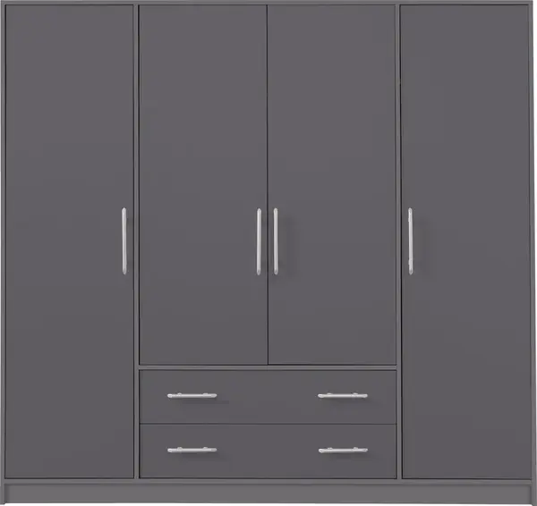 Šatní skříň Smart SR1 Varianta: Bez zrcadla, Barva korpusu + barva dveří: Antracit