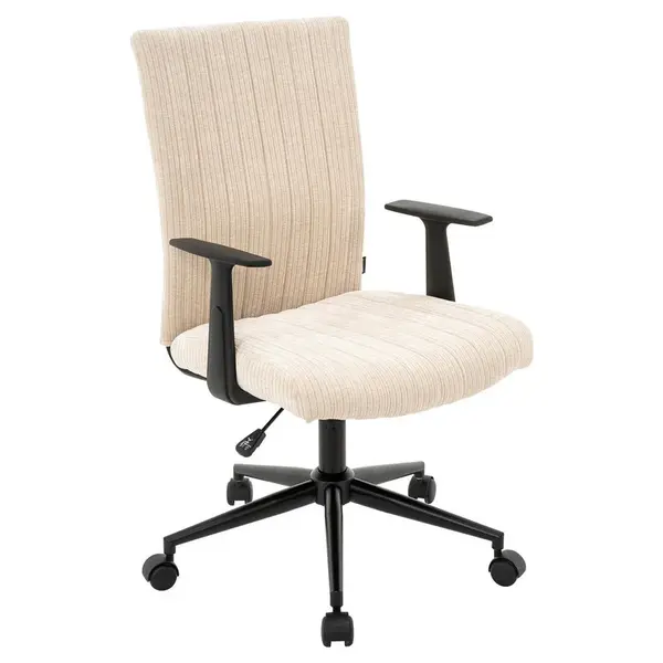 Carryhome OTOČNÁ ŽIDLE, manšestr, krémová, černá