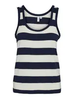 VERO MODA Top 'KAISA'  námornícka modrá / biela