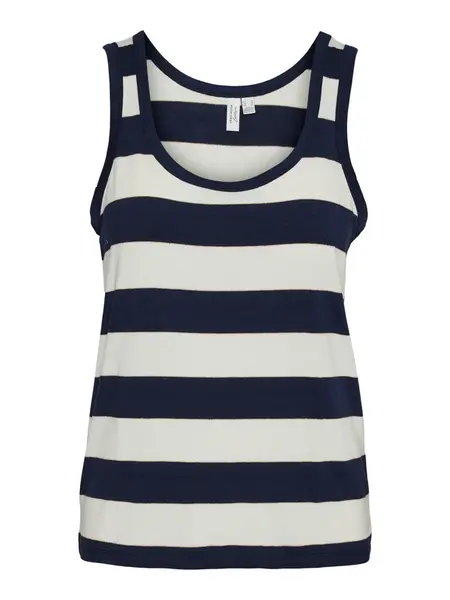 VERO MODA Top 'KAISA'  námornícka modrá / biela