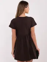 Tmavě hnědé mini šaty