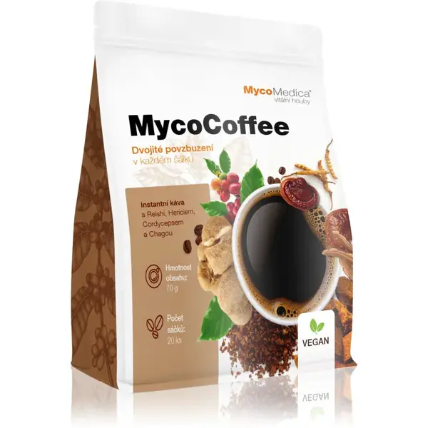 MycoMedica MycoCoffee instantní káva s extrakty z vitálních hub 70 g