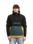 Pánská technická mikina meatfly tason černá/zelená xxl