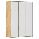 Rauch Möbel ŠATNÍ SKŘÍŇ S OTOČNÝMI DVEŘMI, bílá, dub artisan, 140/194/53 cm