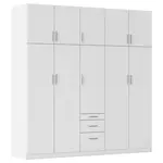 Rauch Möbel ŠATNÍ SKŘÍŇ S OTOČNÝMI DVEŘMI, bílá, 226/229/54 cm