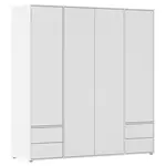 Rauch Möbel ŠATNÍ SKŘÍŇ S OTOČNÝMI DVEŘMI, bílá, 187/194/53 cm