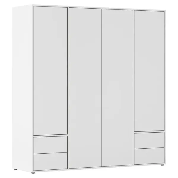 Rauch Möbel ŠATNÍ SKŘÍŇ S OTOČNÝMI DVEŘMI, bílá, 187/194/53 cm