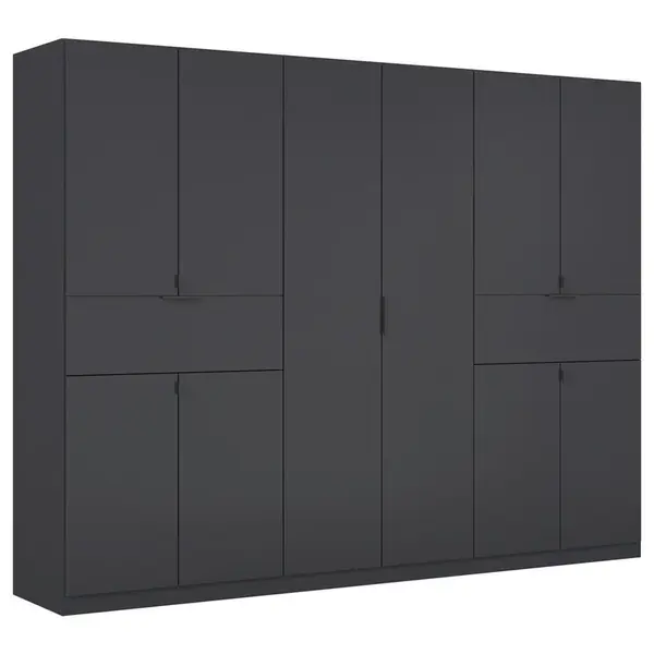 Rauch Möbel ŠATNÍ SKŘÍŇ S OTOČNÝMI DVEŘMI, šedá, 271/210/54 cm