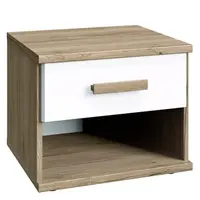 Noční stolek Cariba, dub san remo/bílý