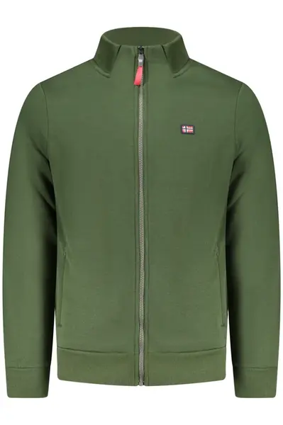 Zelená pánska mikina na zips