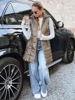 Dámska prešívaná vesta s kapucňou