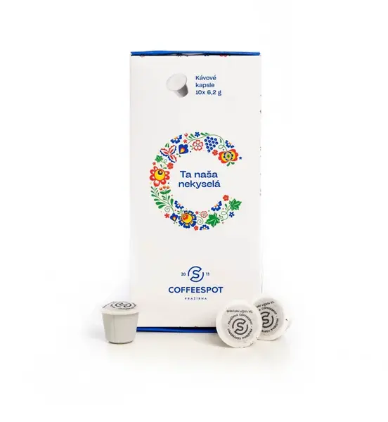 Coffeespot Ta naša nekyselá Espresso kávové kapsle 10x6,2 g