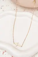 Zlatý náhrdelník s krížikom z chirurgickej ocele