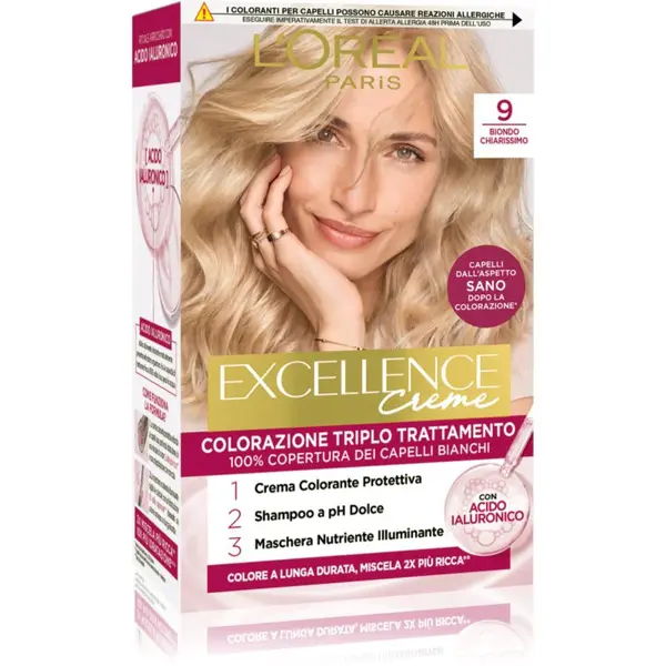 L’Oréal Paris Excellence Creme farba na vlasy odtieň 9 Biondo Chiarissimo 1 ks