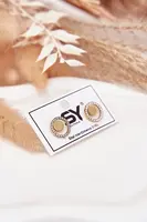 Náušnice z chirurgické oceli s krychlovými zirkony