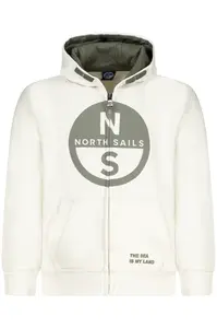 NORTH SAILS CHILDREN'S WHITE ZIP-UP SWEATSHIRT