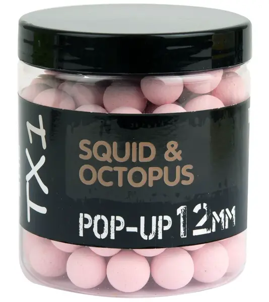 Shimano plovoucí boilie tx1 pop up squid & octopus washed out pink - 12 mm 50 g