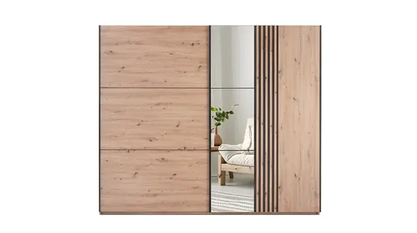 Šatní skříň Sintra Barva korpusu: Dub artisan, Rozměry: 250 cm, Dveře: Dub artisan
