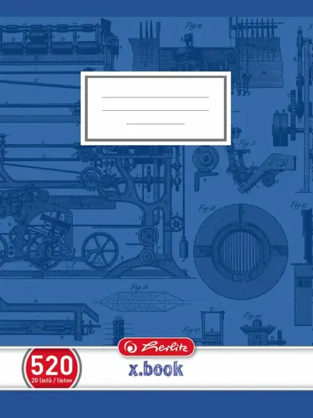 Školní sešit 520 bezdřevý - nelinkovaný (poškozená)