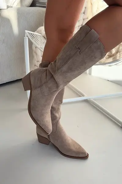 Dámské kovbojské holínky Khaki Jazelle