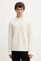 Vlněný svetr Les Deux Eddie pánský, béžová barva, 1000471