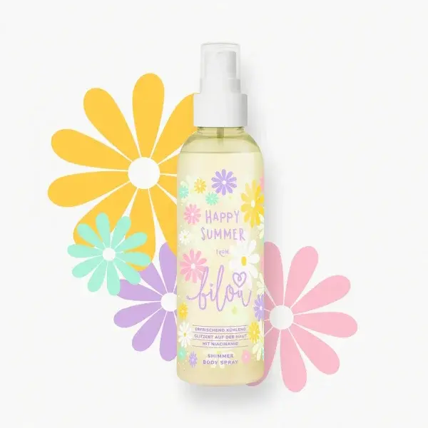 Bilou Třpytivý tělový sprej Happy Summer třpytivý tělový sprej 150 ml