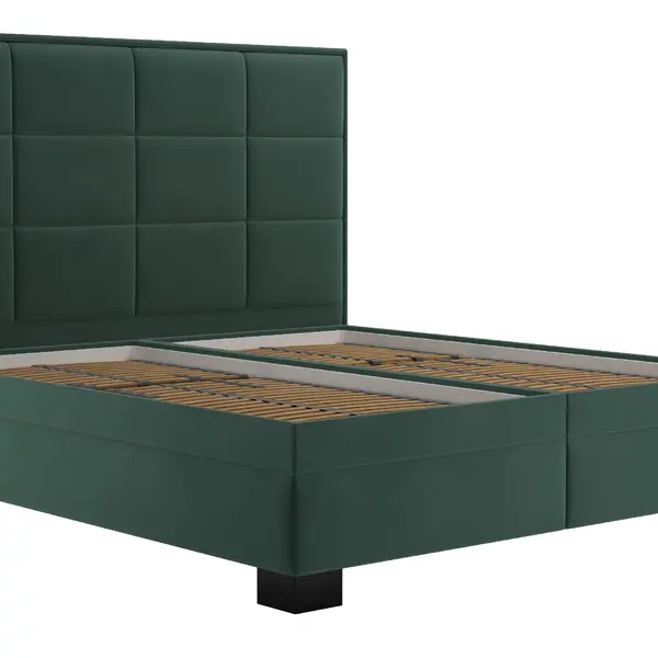 Postel Sabrina Matrace: Bez matrace, látka: Tiffany 10 Dark Green