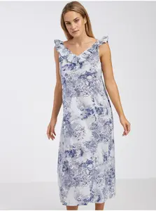 Modro-bílé květované midišaty JDY Filippa - Dámské