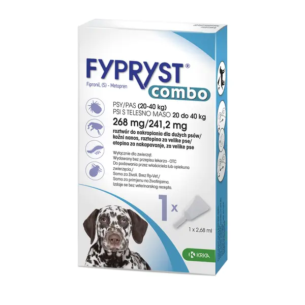 Fypryst Combo Spot-on kvapky pre veľké psy 20-40 kg 1 x 2,68 ml