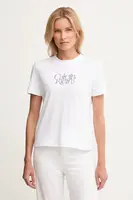 Bavlněné tričko Calvin Klein Jeans dámské, bílá barva, LV047D210G