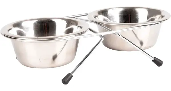 Flamingo Arjun kovová miska pro psy - stříbrná 1 kus - ∅ 11 cm